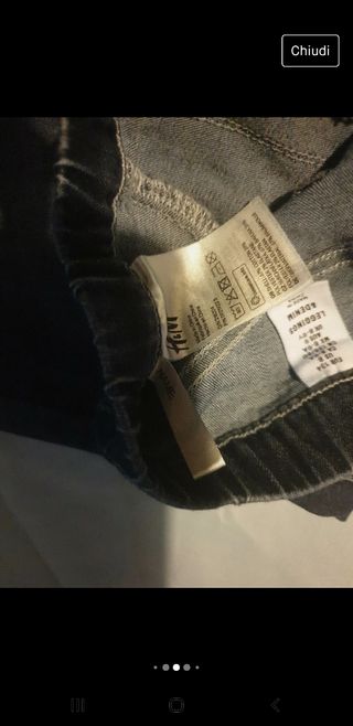 Jeans cotone leggins bimba età 9 anni/134 cm H&M