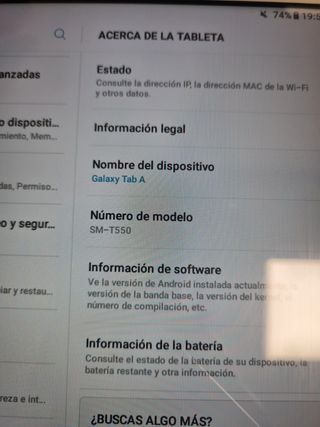 Tablet Samsung Galaxy en perfecto estado