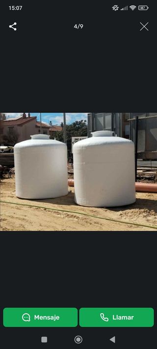 Deposito vertical base plana para agua 40.000litro