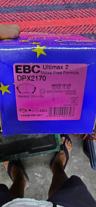 Pastillas de freno EBC DPX2170 y chivato EFA003