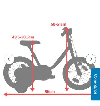 Bicicleta 14 pulgadas Btwin 3-5 años