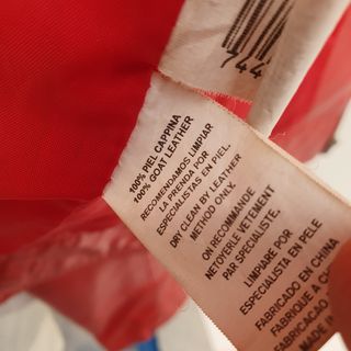 Chaqueta cuero rojo