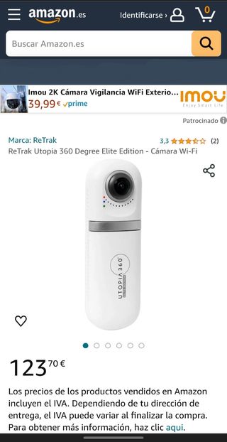 📷 Cámara insta 360°