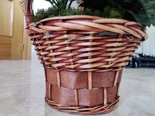 Cesta con Flores Artificiales | Decoración Hogar