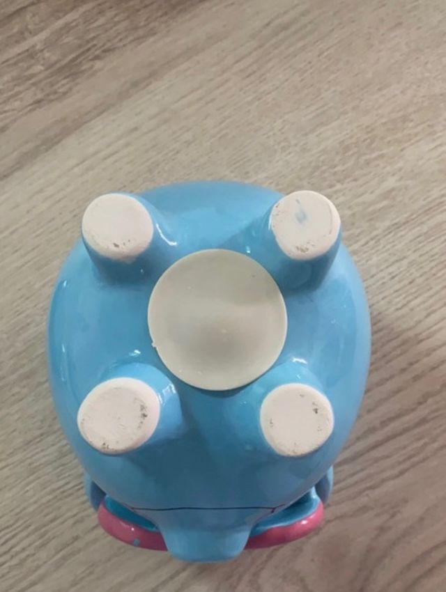 Hucha cerdito celeste