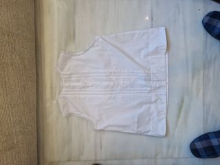 Camisa Levi’s, remate puntilla, blanca algodón
