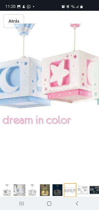 Lampara infantil en azul celeste