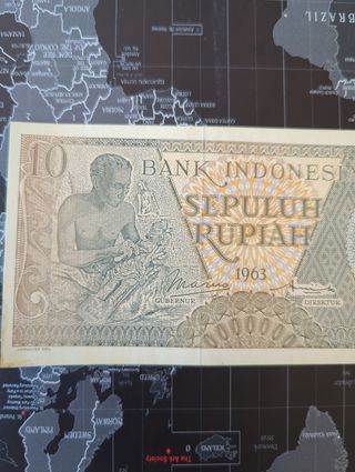 Billete de indonesia 10 Rupias