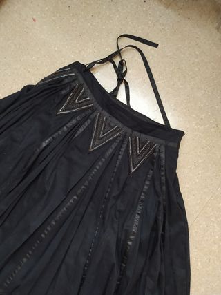 Falda pedrería Zara t.S