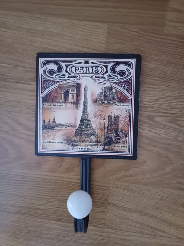 Perchero madera 3 ganchos