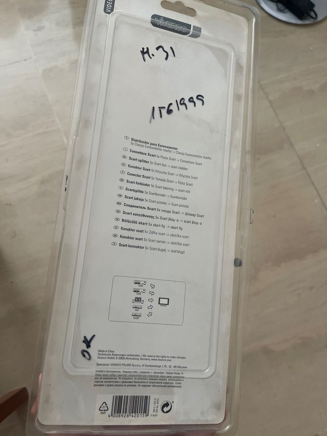 Adaptador de euroconectores, 5 puertos