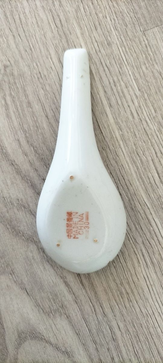 Cucharas chinas porcelana con sello 