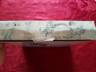 Gioco scacchi in vetro