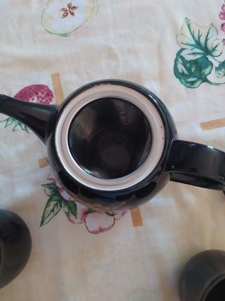 Juego de té con tetera (filtro metálico)