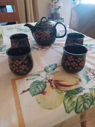 Juego de té con tetera (filtro metálico)