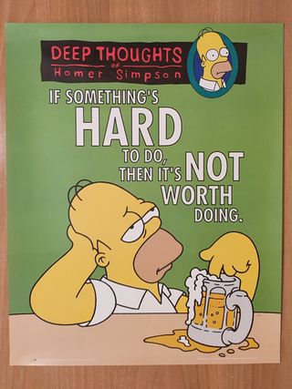 Poster Homer Simpson Deep Thoughts