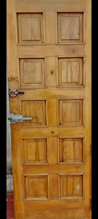 Puerta Madera Maciza Antigua Pino