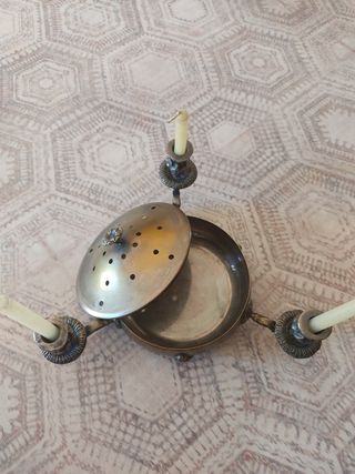 Centro mesa candelabro antiguo