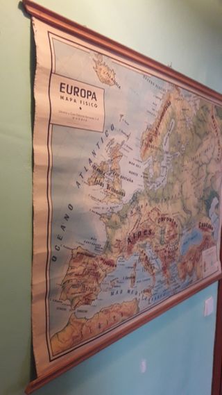 Mapa Físico Europa medida 123x89