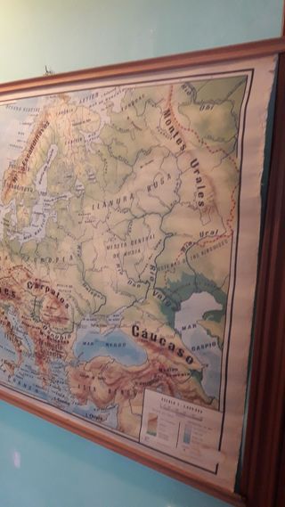 Mapa Físico Europa medida 123x89