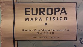 Mapa Físico Europa medida 123x89