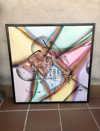Cuadro abstracto 83x83 cm tamaño grande