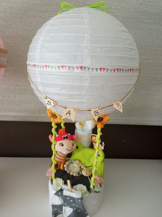 Globo lampara pañales vintage bebe niña/niño