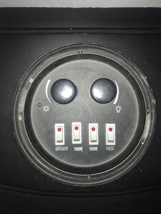 Estufa electrica radiador con luz
