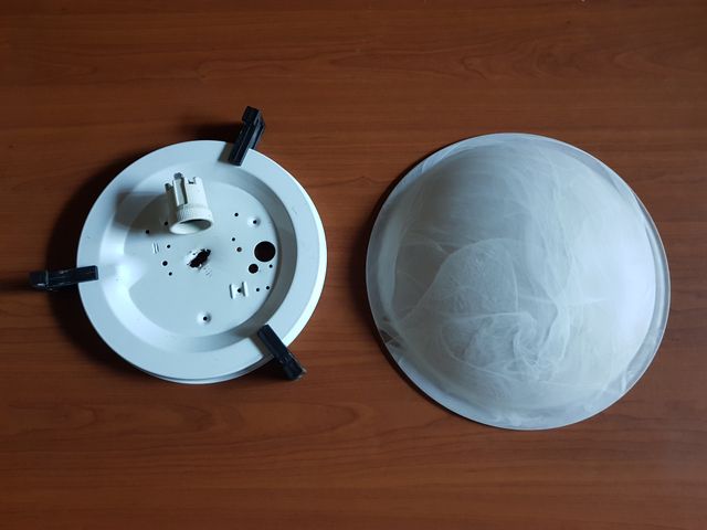 PLAFONIERA DA SOFFITTO VETRO BIANCO OPACO