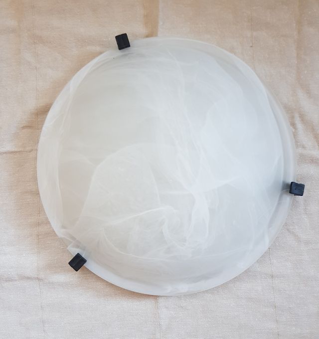 PLAFONIERA DA SOFFITTO VETRO BIANCO OPACO