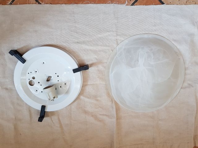 PLAFONIERA DA SOFFITTO VETRO BIANCO OPACO