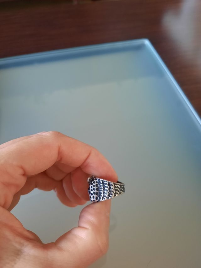 Anillo búho plateado nuevo