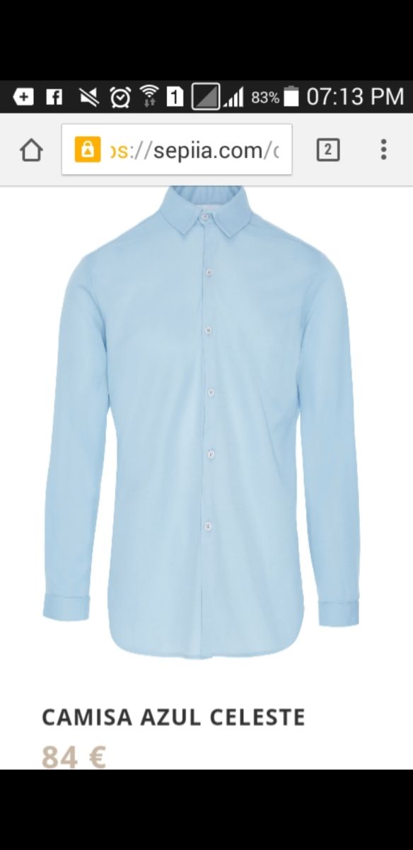 Camisa SEPIIA azul celeste talla S