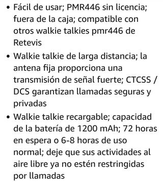 Walkie-talkie. nuevos a estrenar