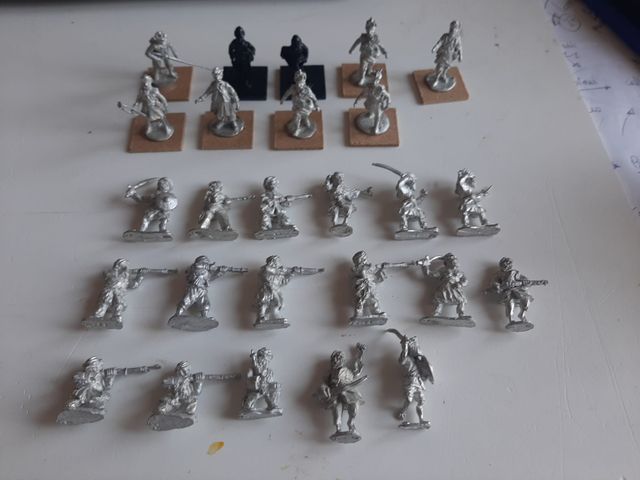 Soldatini 35mm coloniali britannici in metallo