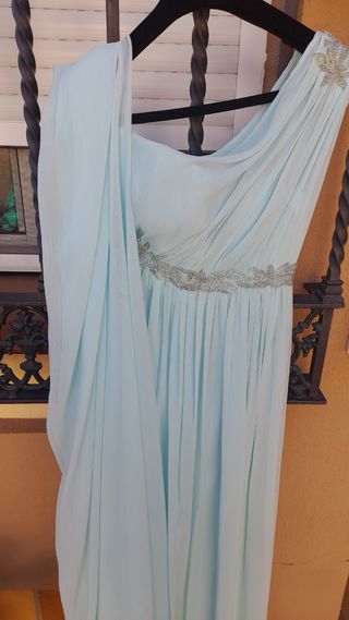 Vestido Pronovias color agua marina. Talla 36 /38