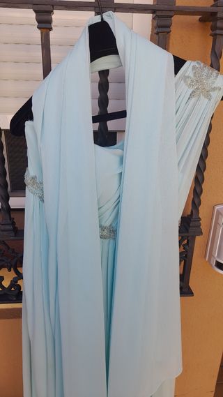 Vestido Pronovias color agua marina. Talla 36 /38