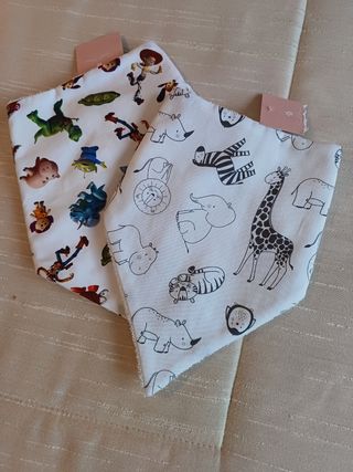 Lote baberos y muselina nuevos