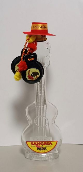 Botella Decoración Sangría Guitarra y Castañuelas