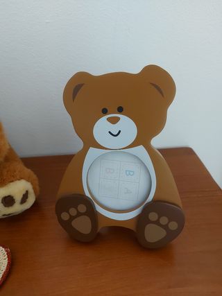 Lote 3 Ositos muñeco + marco de foto + monedero