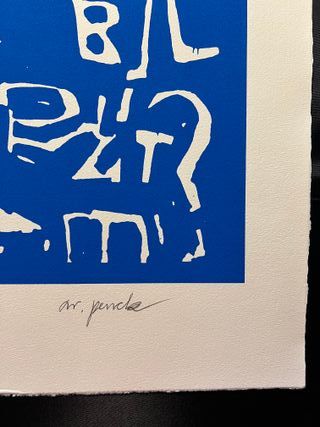 A.R.Penck (1939-2017) Serigrafia firmada a mano
