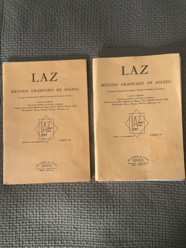 Metodo Graduado de Solfeo. Libro  V y II LAZ 