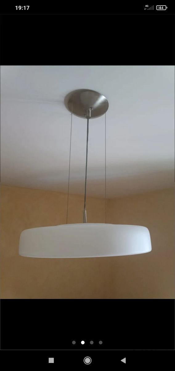 Lámpara techo minimalista de cristal 