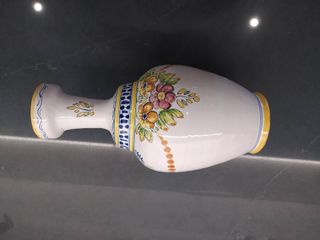 Frutero y Jarrón (florero) de cerámica de Talavera