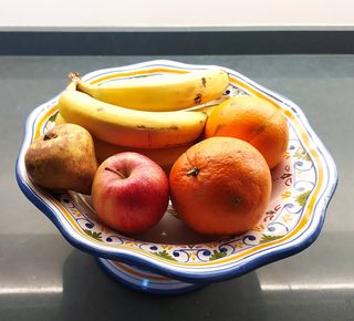 Frutero y Jarrón (florero) de cerámica de Talavera