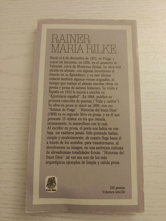 Historias del buen Dios, Rilke