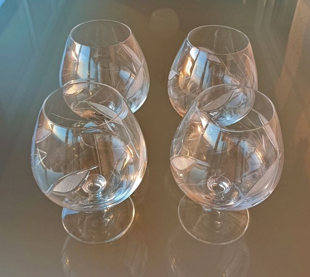 Juego 4 copas licor cristal excelente calidad