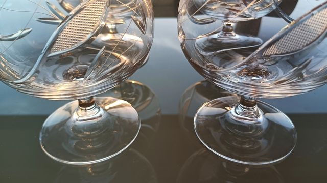 Juego 4 copas licor cristal excelente calidad