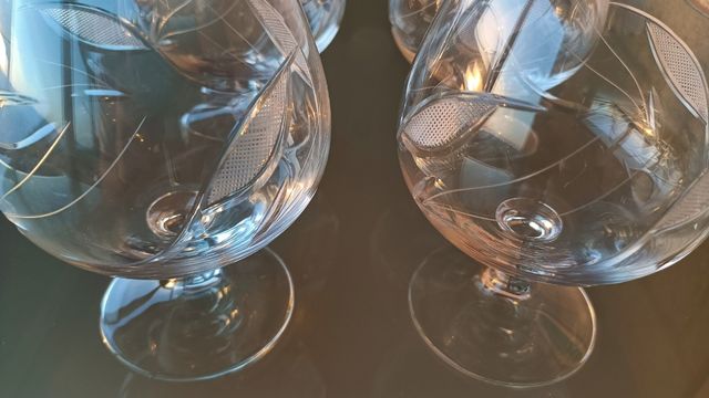 Juego 4 copas licor cristal excelente calidad