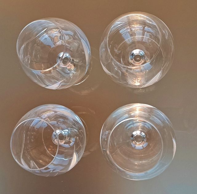 Juego 4 copas licor cristal excelente calidad